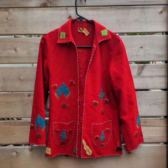 Anahuac Jackets & Blazers - Handmade embroidered vintage wool blazer from Mexico. 40s/50s